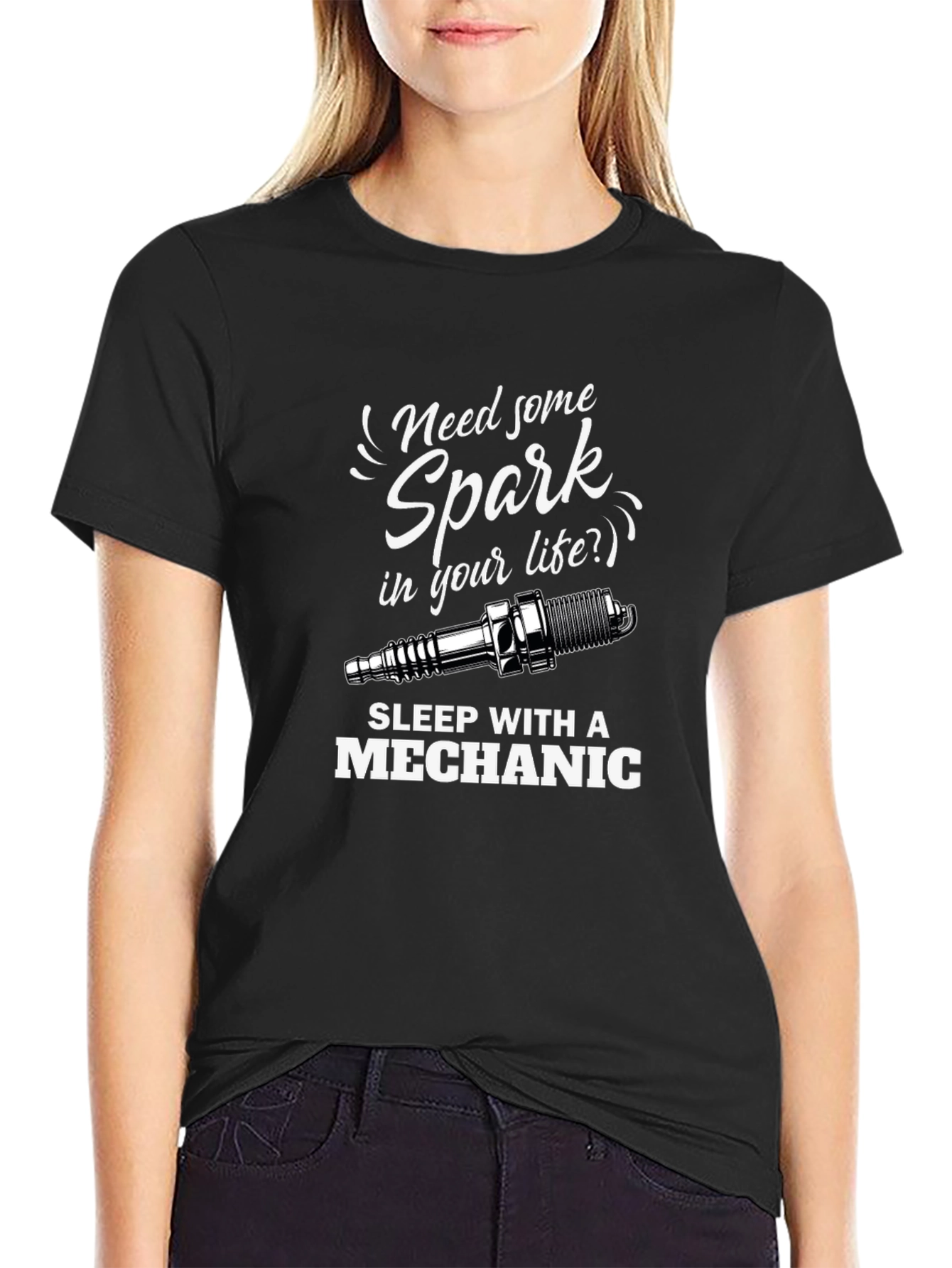 Mechanic Spark Plug Graphic T-Shirt
