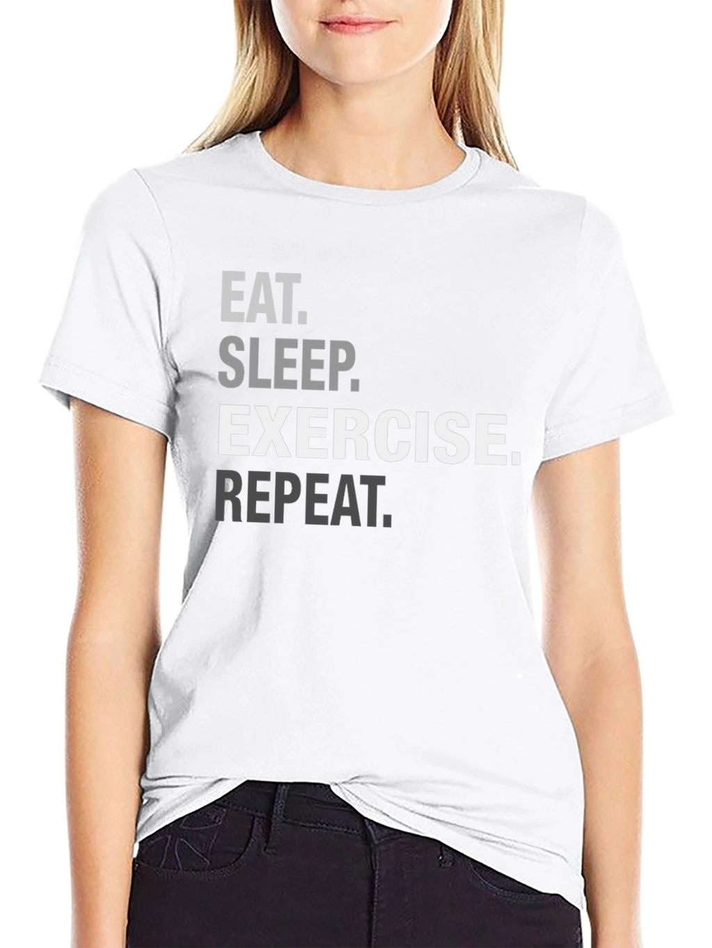 Eat Sleep Exercise Repeat Graphic Tee