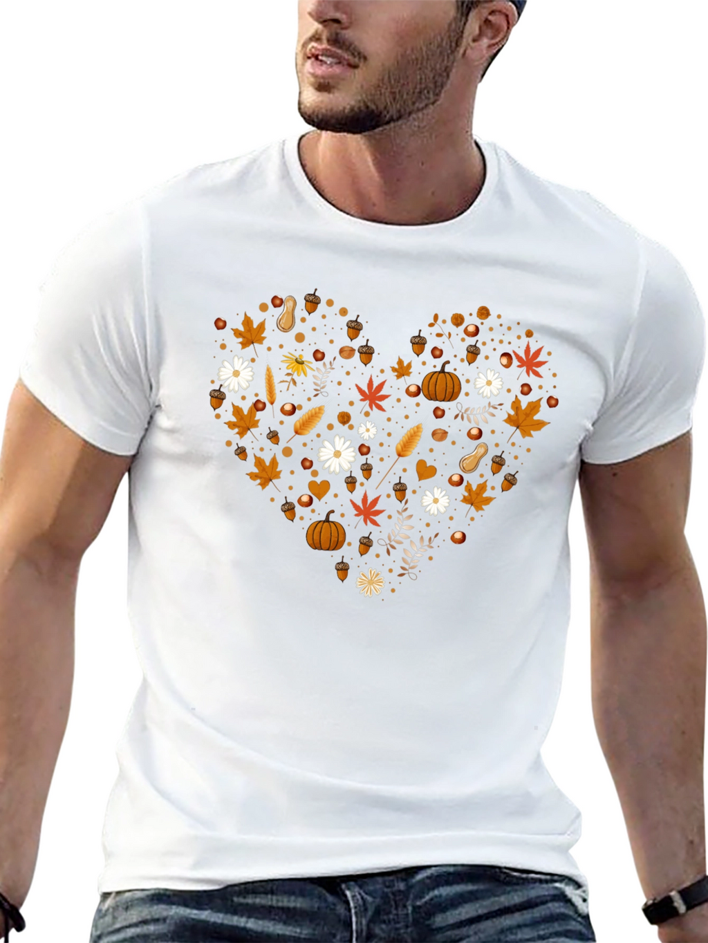 Autumn Heart Graphic T-Shirt