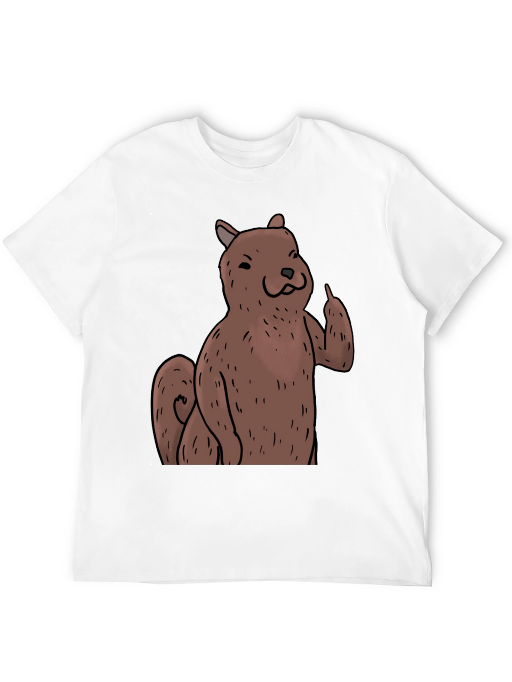 Squirrel Giving the Finger Graphic T-Shirt