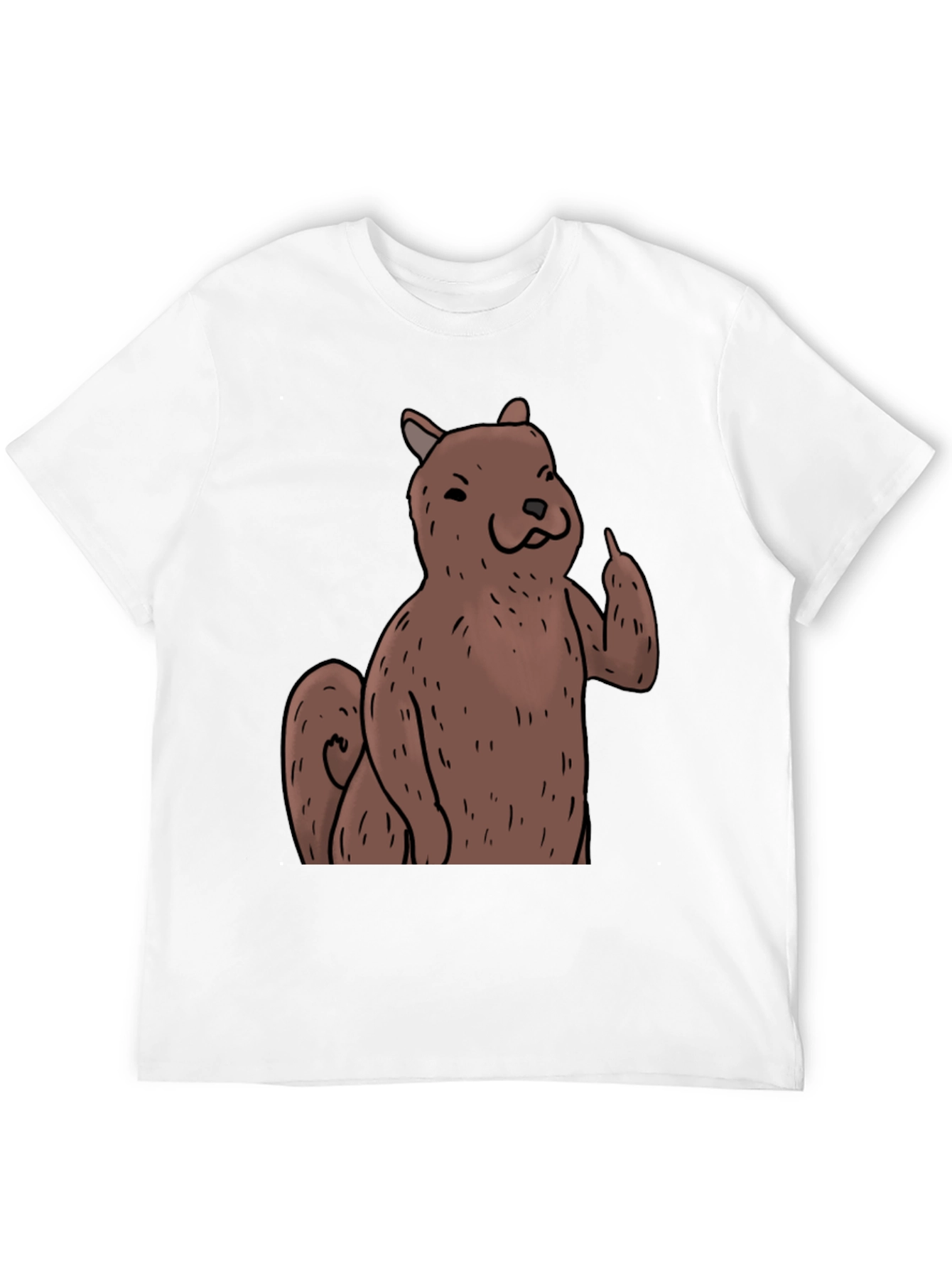 Squirrel Giving the Finger Graphic T-Shirt