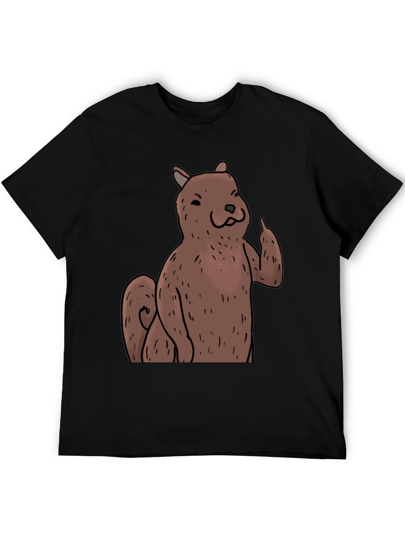 Squirrel Giving the Finger Graphic T-Shirt