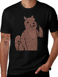 Squirrel Giving the Finger Graphic T-Shirt