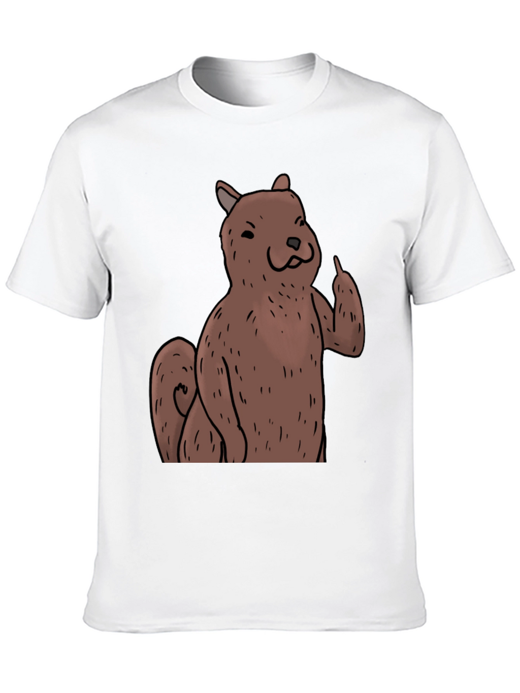 Squirrel Giving the Finger Graphic T-Shirt