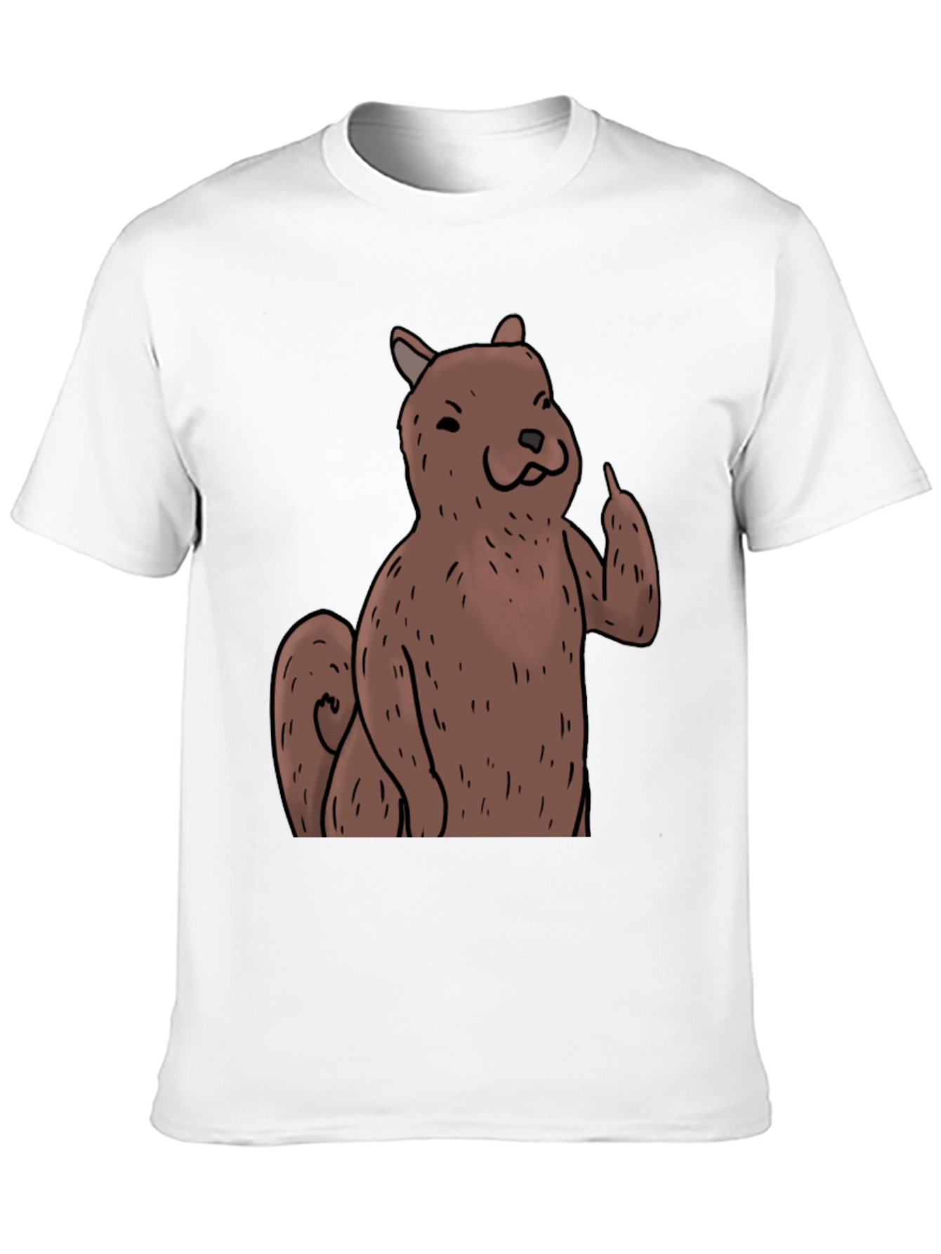Squirrel Giving the Finger Graphic T-Shirt