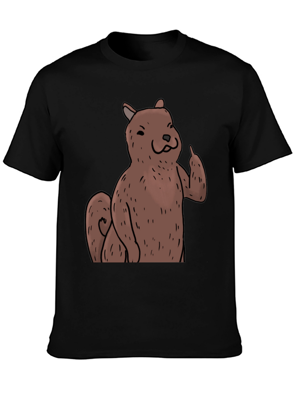 Squirrel Giving the Finger Graphic T-Shirt