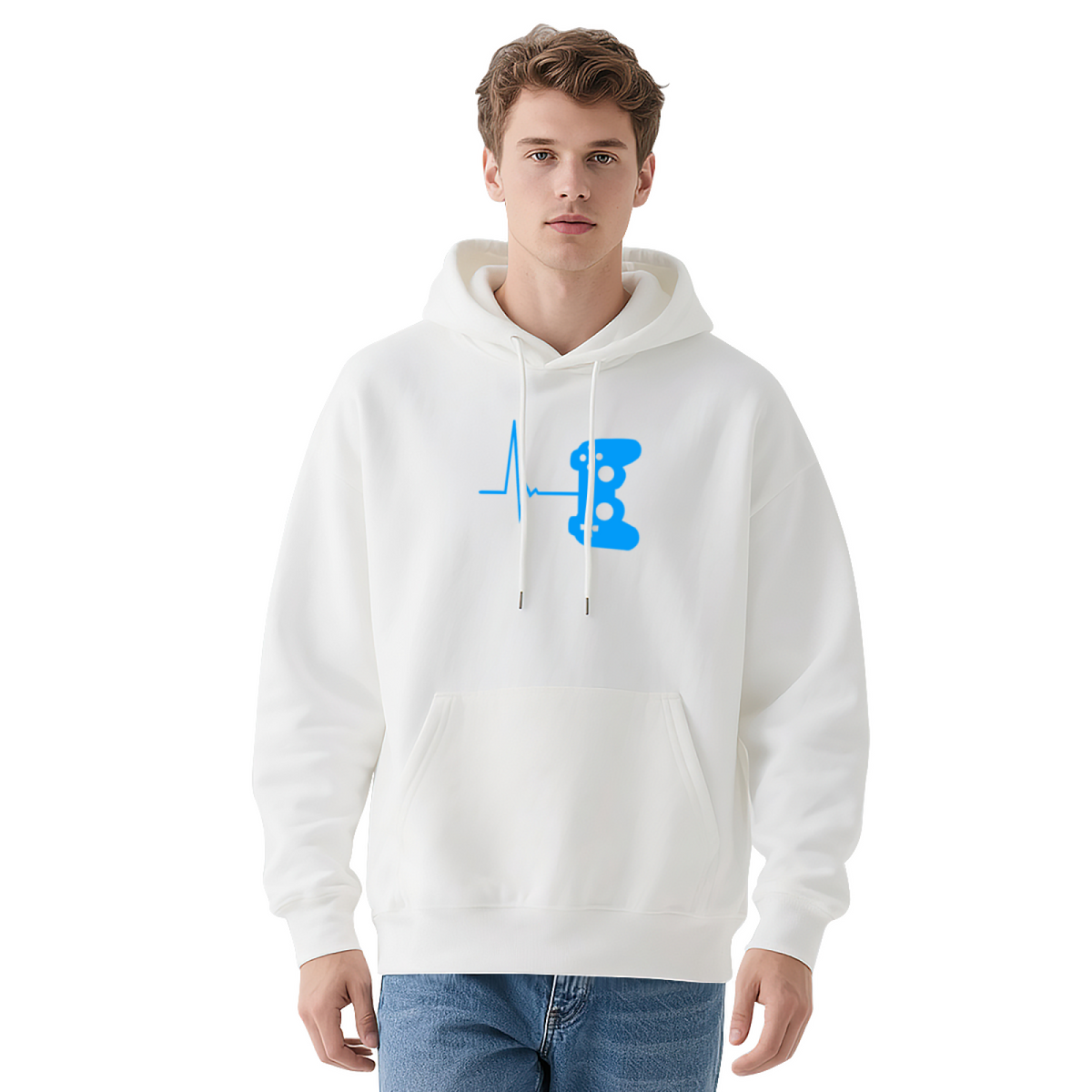 Heartbeat Line Hoodie - Medical Pulse Graphic Sweatshirt for Healthcare Workers