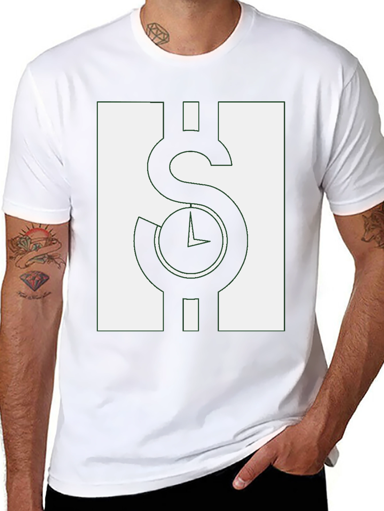 Time is Money Graphic Tee - Black Casual Shirt