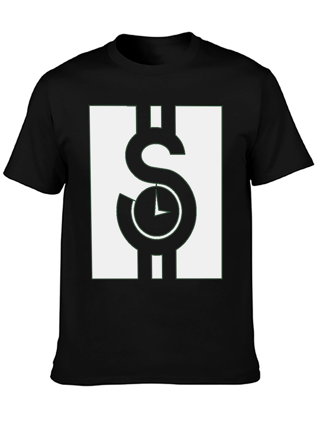 Time is Money Graphic Tee - Black Casual Shirt