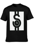 Time is Money Graphic Tee - Black Casual Shirt