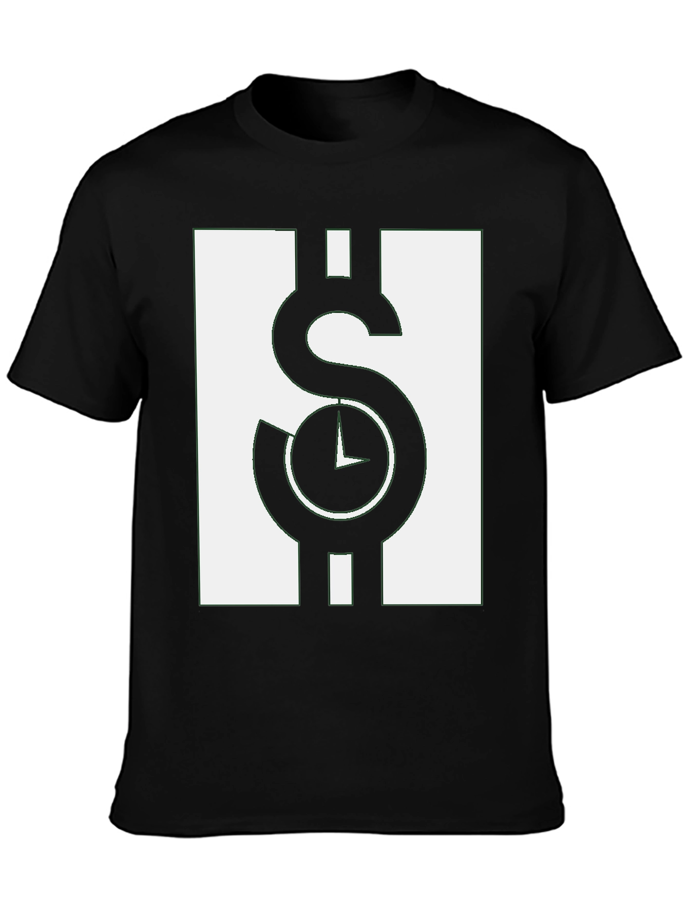 Time is Money Graphic Tee - Black Casual Shirt