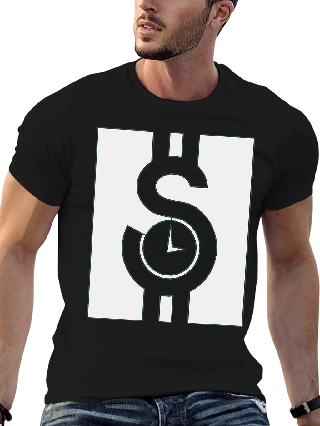 Time is Money Graphic Tee - Black Casual Shirt