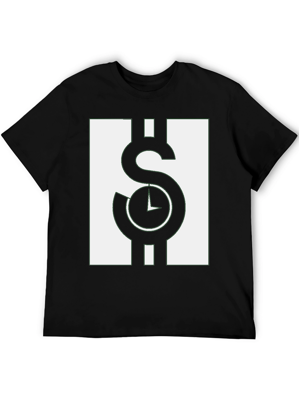 Time is Money Graphic Tee - Black Casual Shirt
