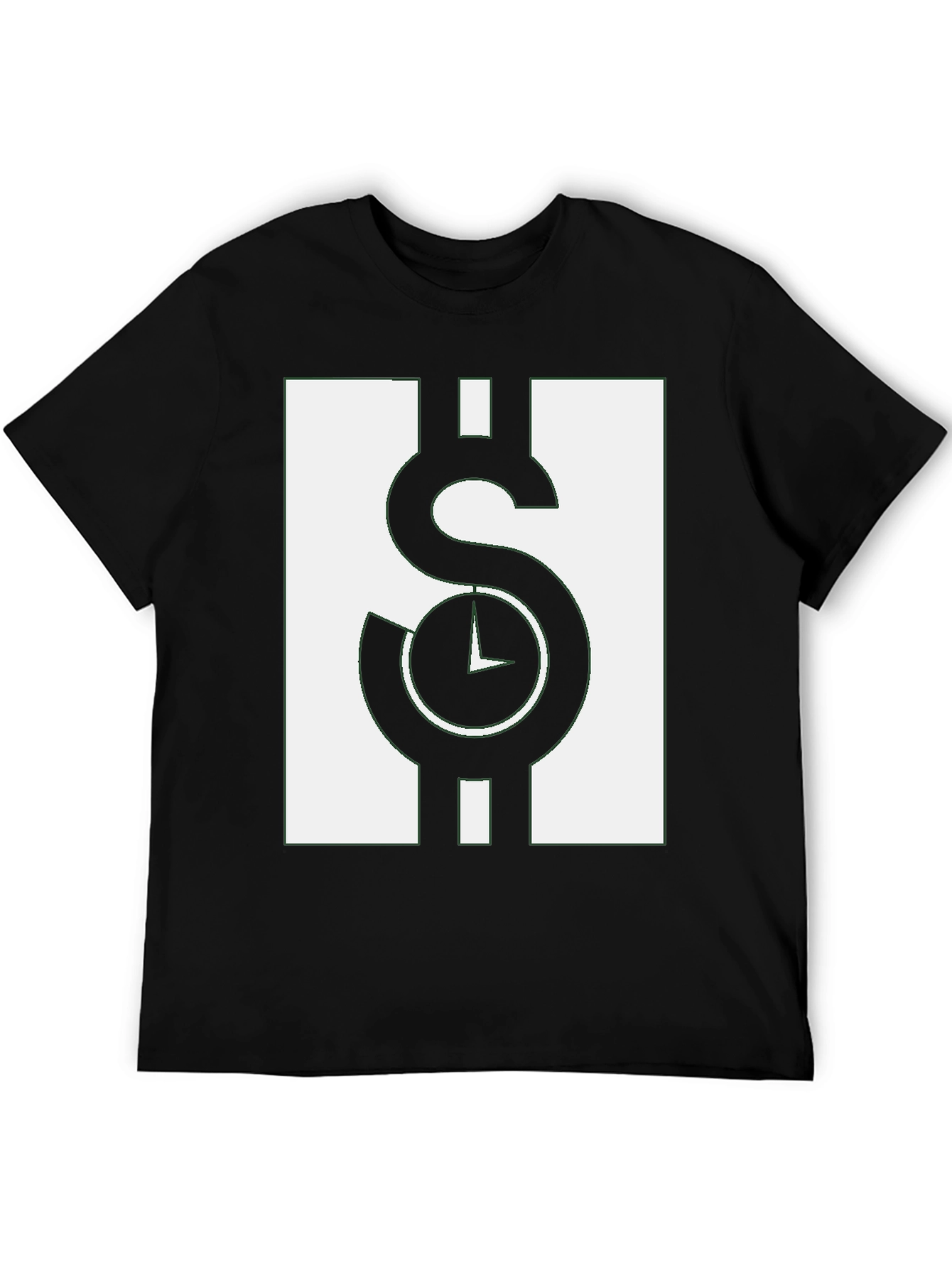 Time is Money Graphic Tee - Black Casual Shirt