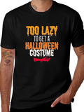 Lazy Halloween Costume T-Shirt - Funny Graphic Tee