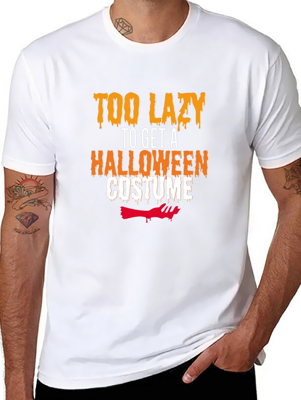 Lazy Halloween Costume T-Shirt - Funny Graphic Tee