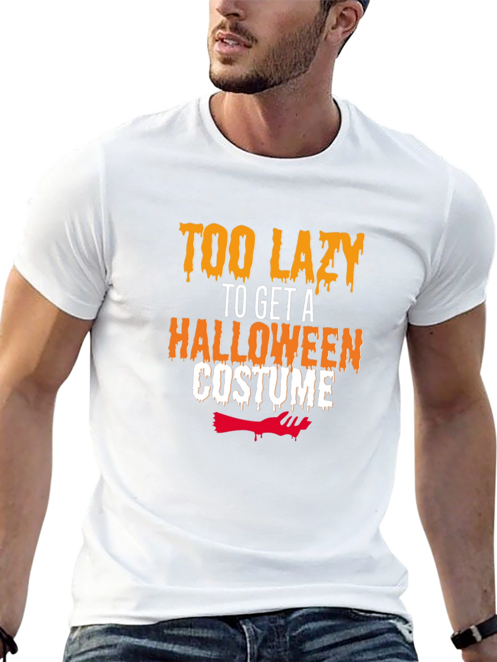 Lazy Halloween Costume T-Shirt - Funny Graphic Tee