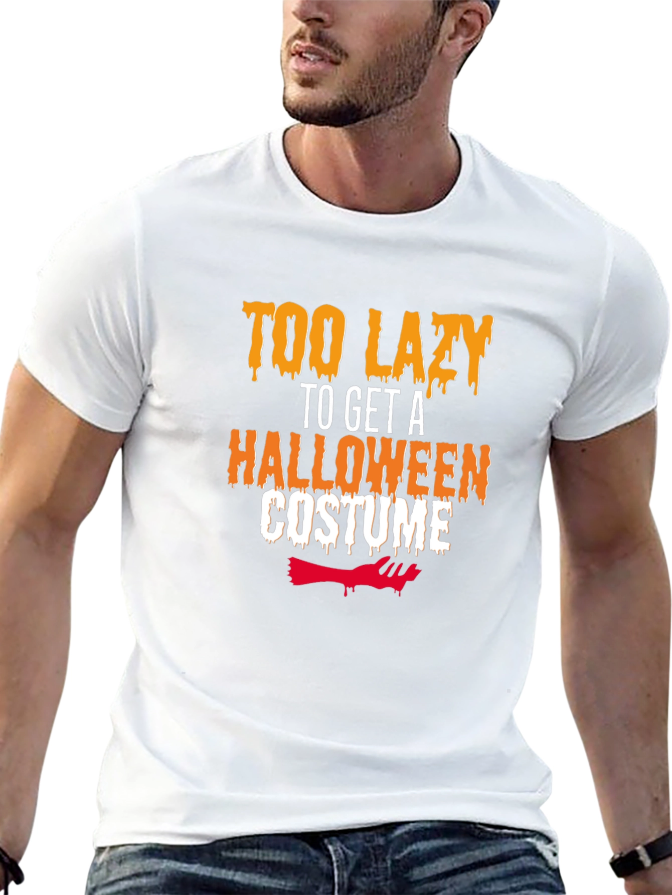 Lazy Halloween Costume T-Shirt - Funny Graphic Tee