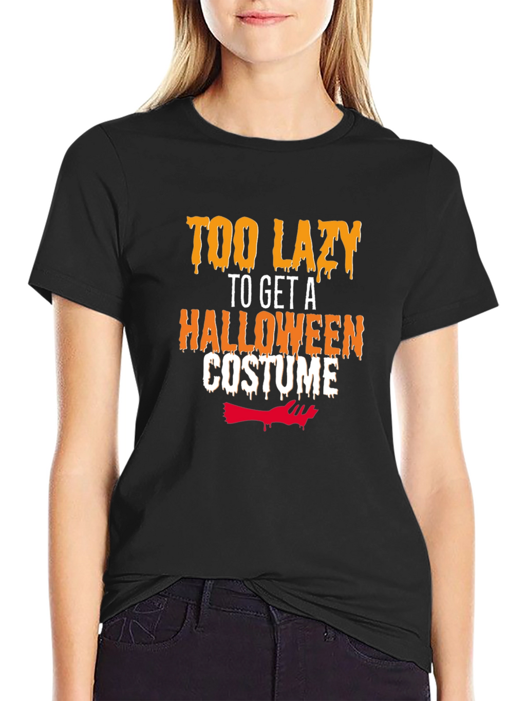 Lazy Halloween Costume T-Shirt - Funny Graphic Tee