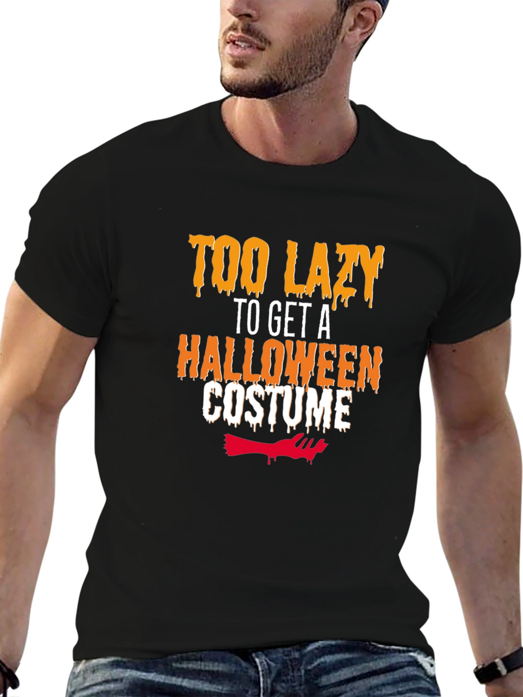 Lazy Halloween Costume T-Shirt - Funny Graphic Tee