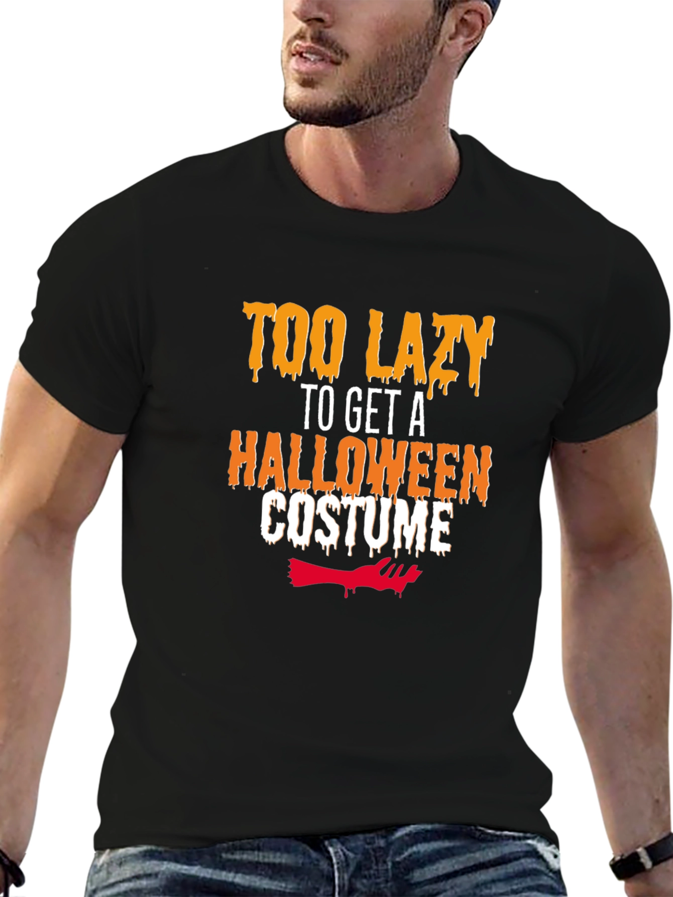 Lazy Halloween Costume T-Shirt - Funny Graphic Tee