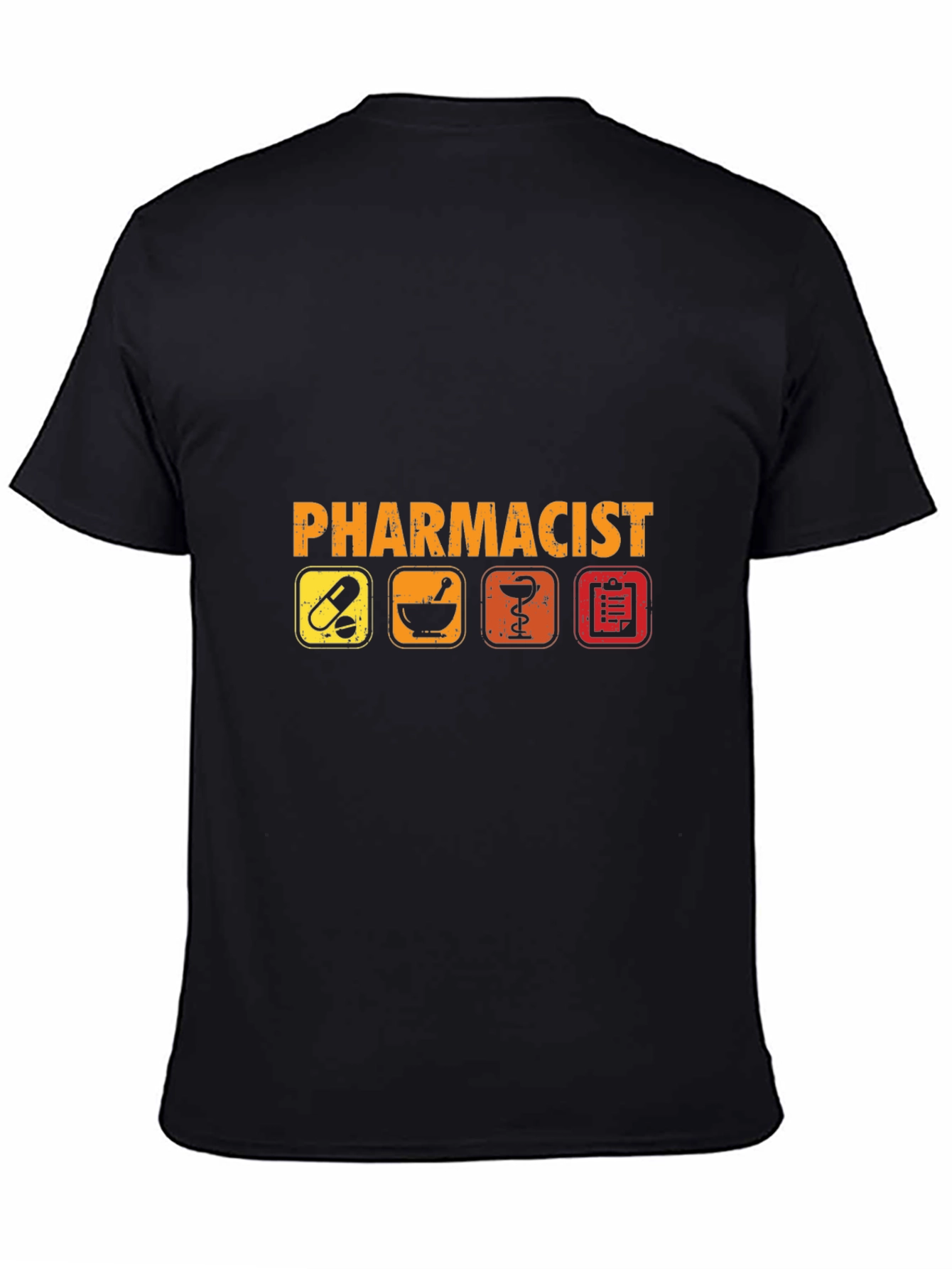 Pharmacist Graphic T-Shirt - Pill Mortar and Caduceus Design