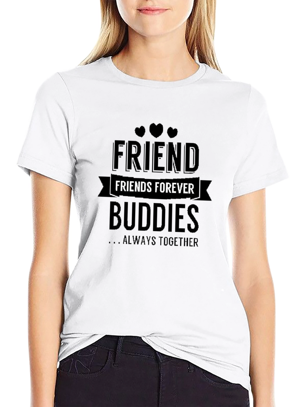 Friends Forever Black T-Shirt