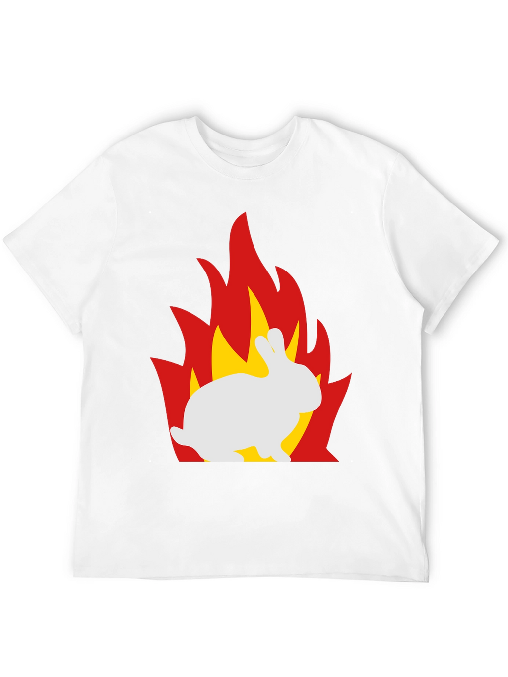 Flaming Bunny Graphic T-Shirt - Unique Design