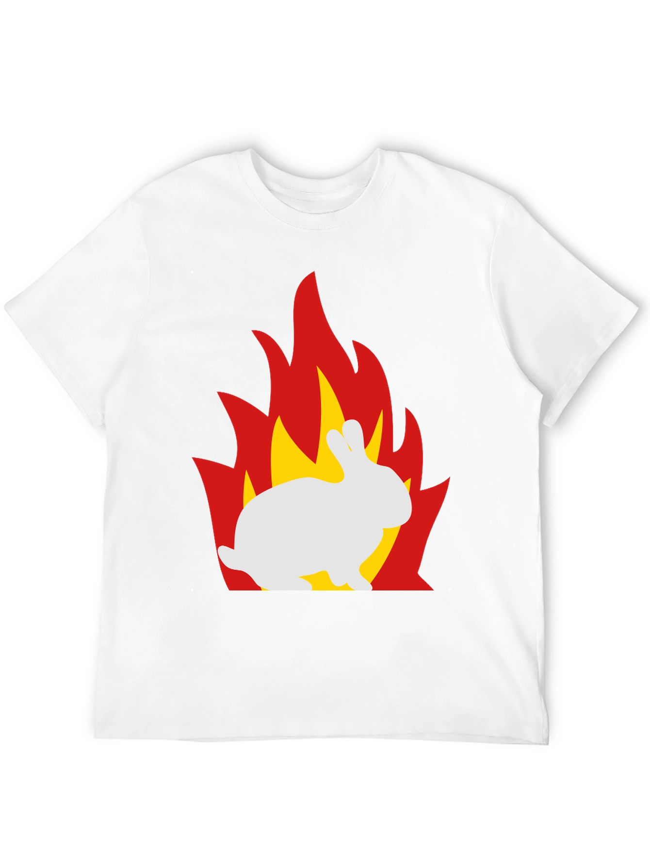 Flaming Bunny Graphic T-Shirt - Unique Design