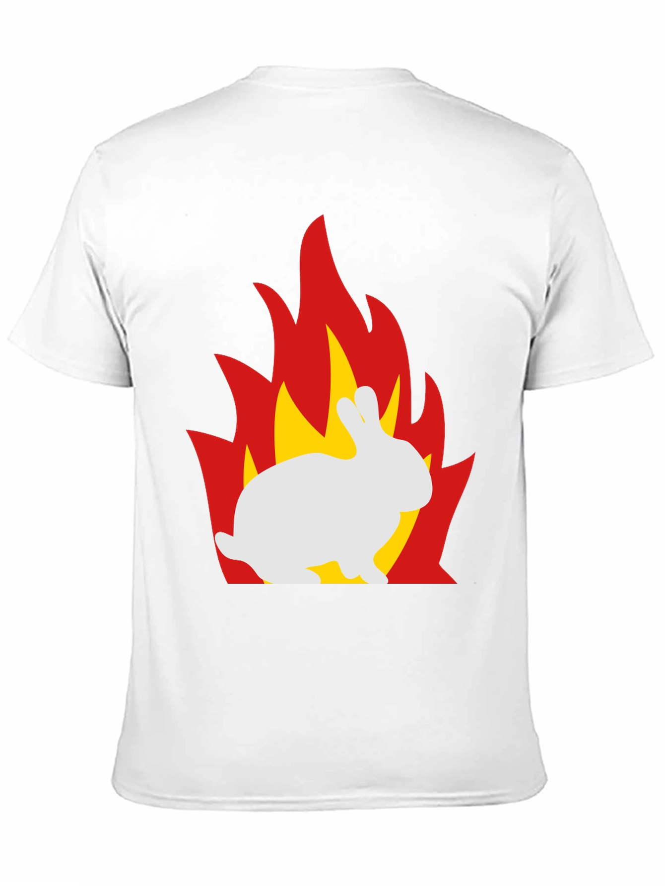 Flaming Bunny Graphic T-Shirt - Unique Design