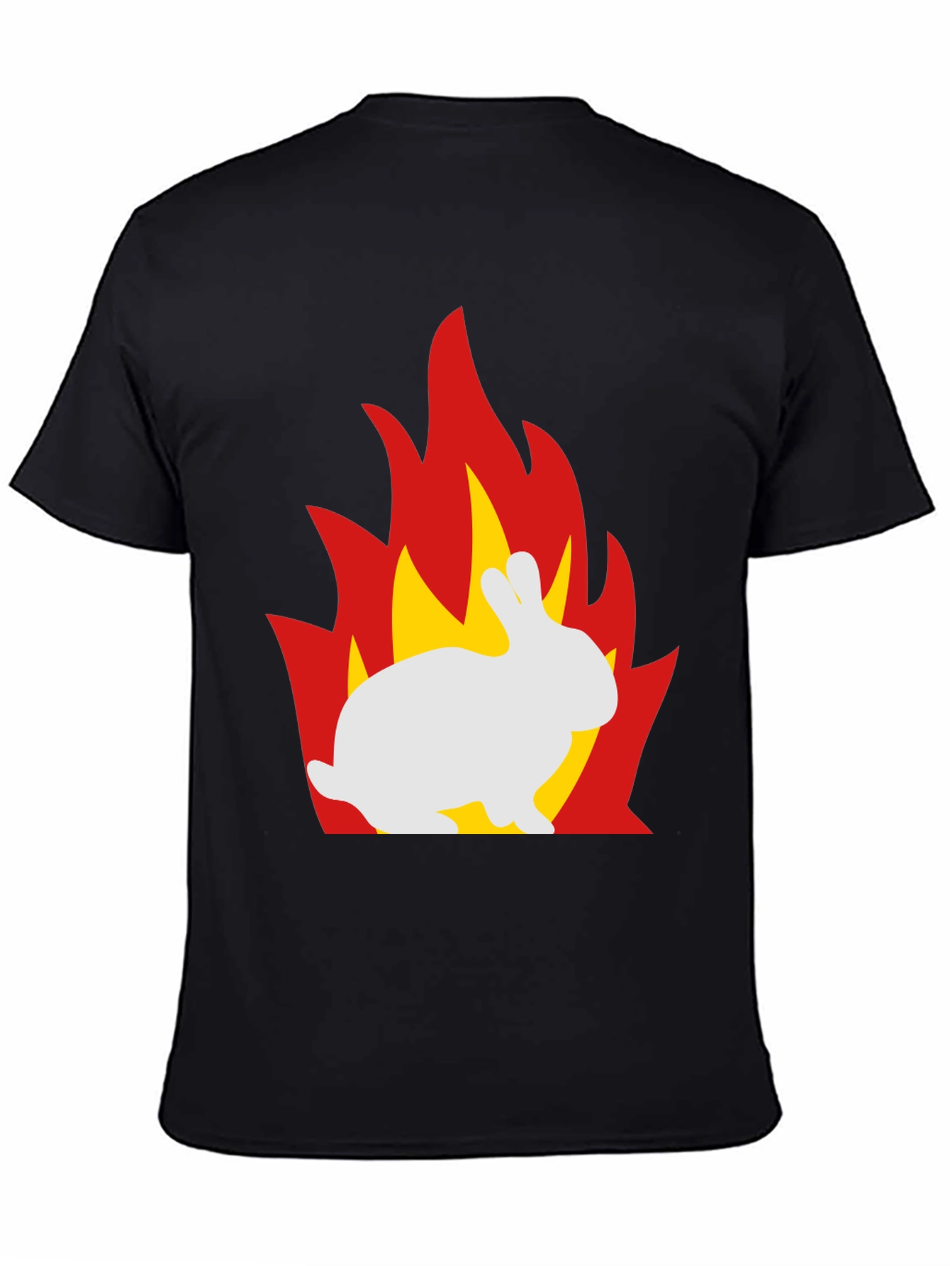 Flaming Bunny Graphic T-Shirt - Unique Design