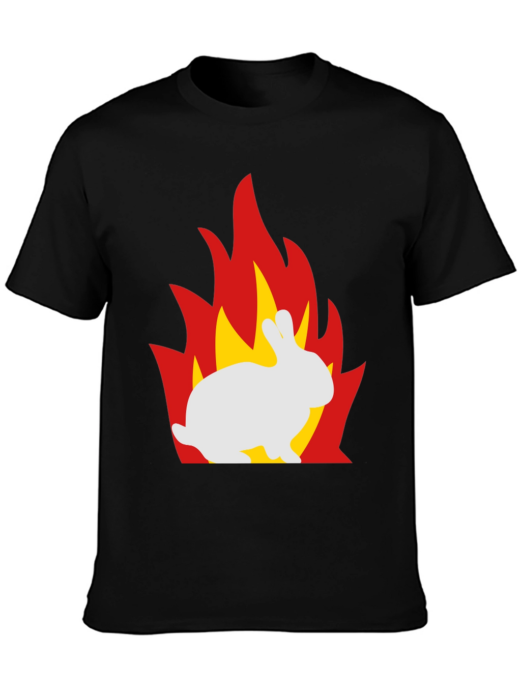 Flaming Bunny Graphic T-Shirt - Unique Design