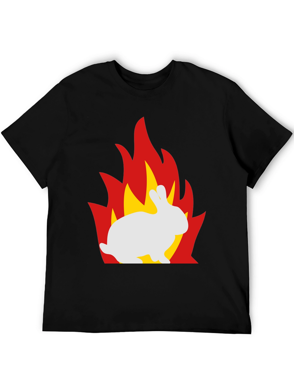 Flaming Bunny Graphic T-Shirt - Unique Design