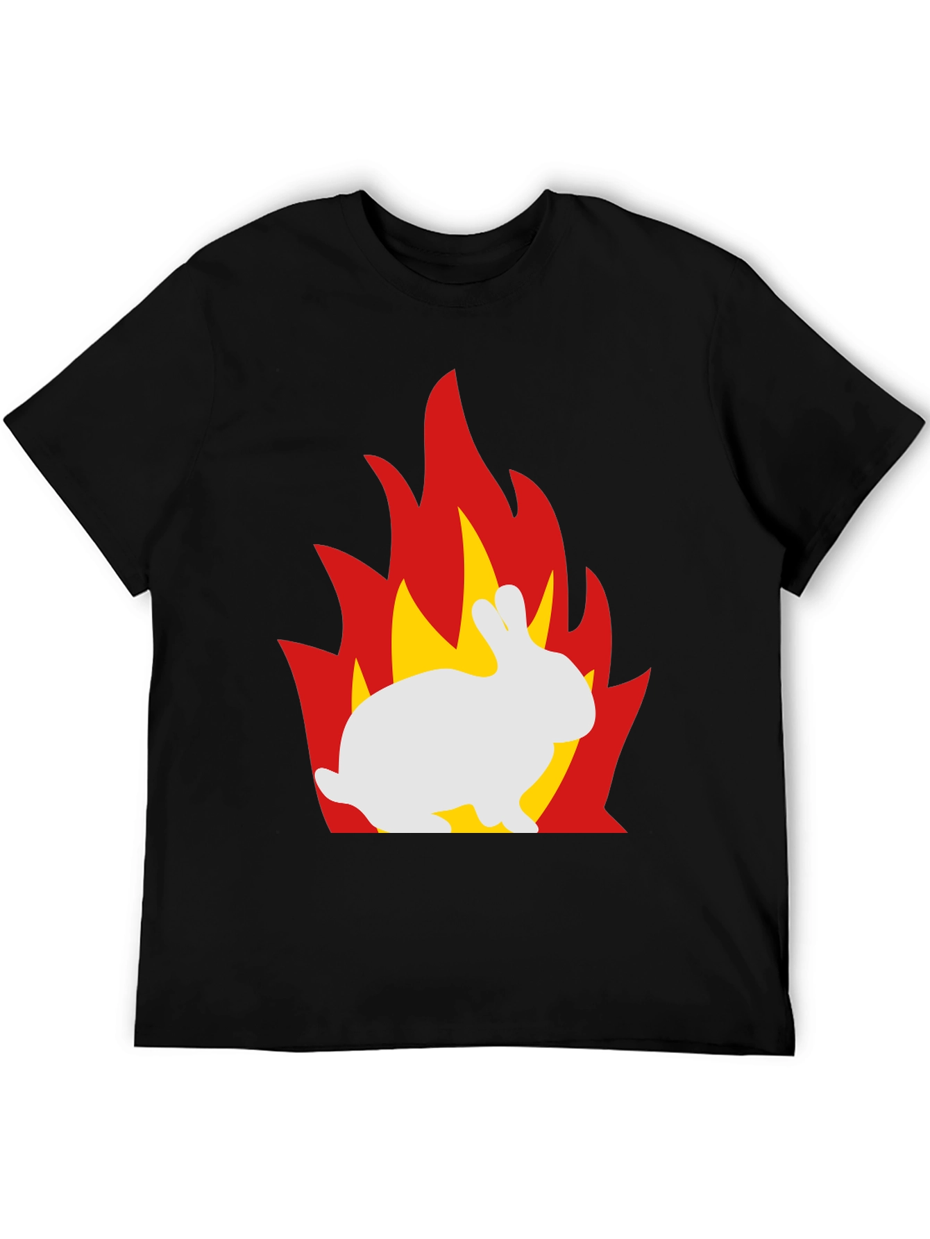 Flaming Bunny Graphic T-Shirt - Unique Design