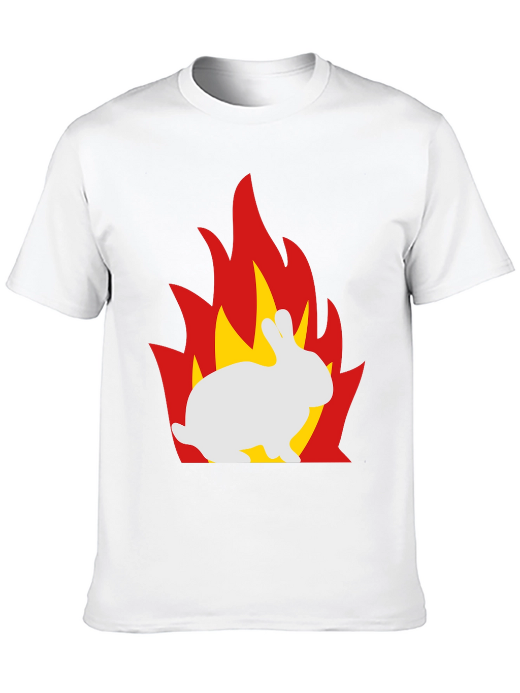 Flaming Bunny Graphic T-Shirt - Unique Design