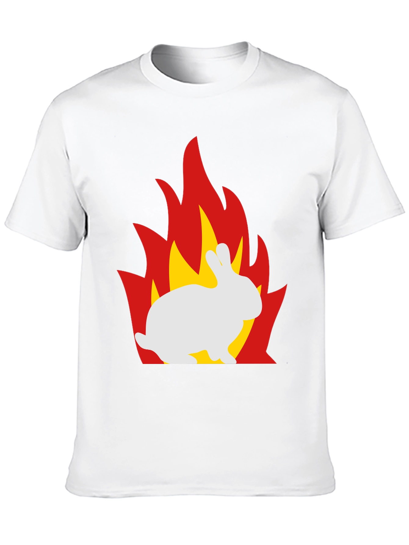 Flaming Bunny Graphic T-Shirt - Unique Design
