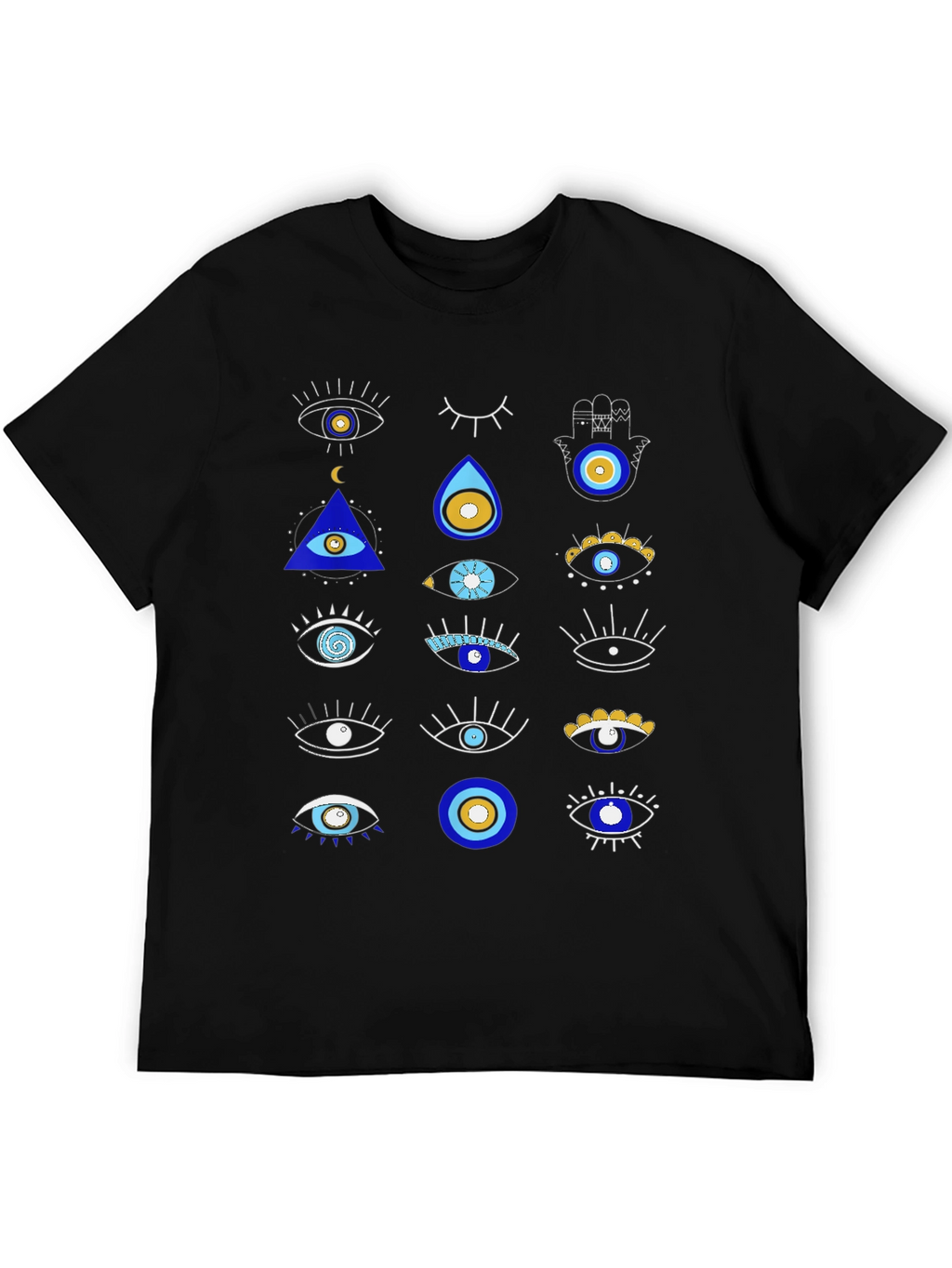 Evil Eye Graphic Tee - Unique Pattern Shirt
