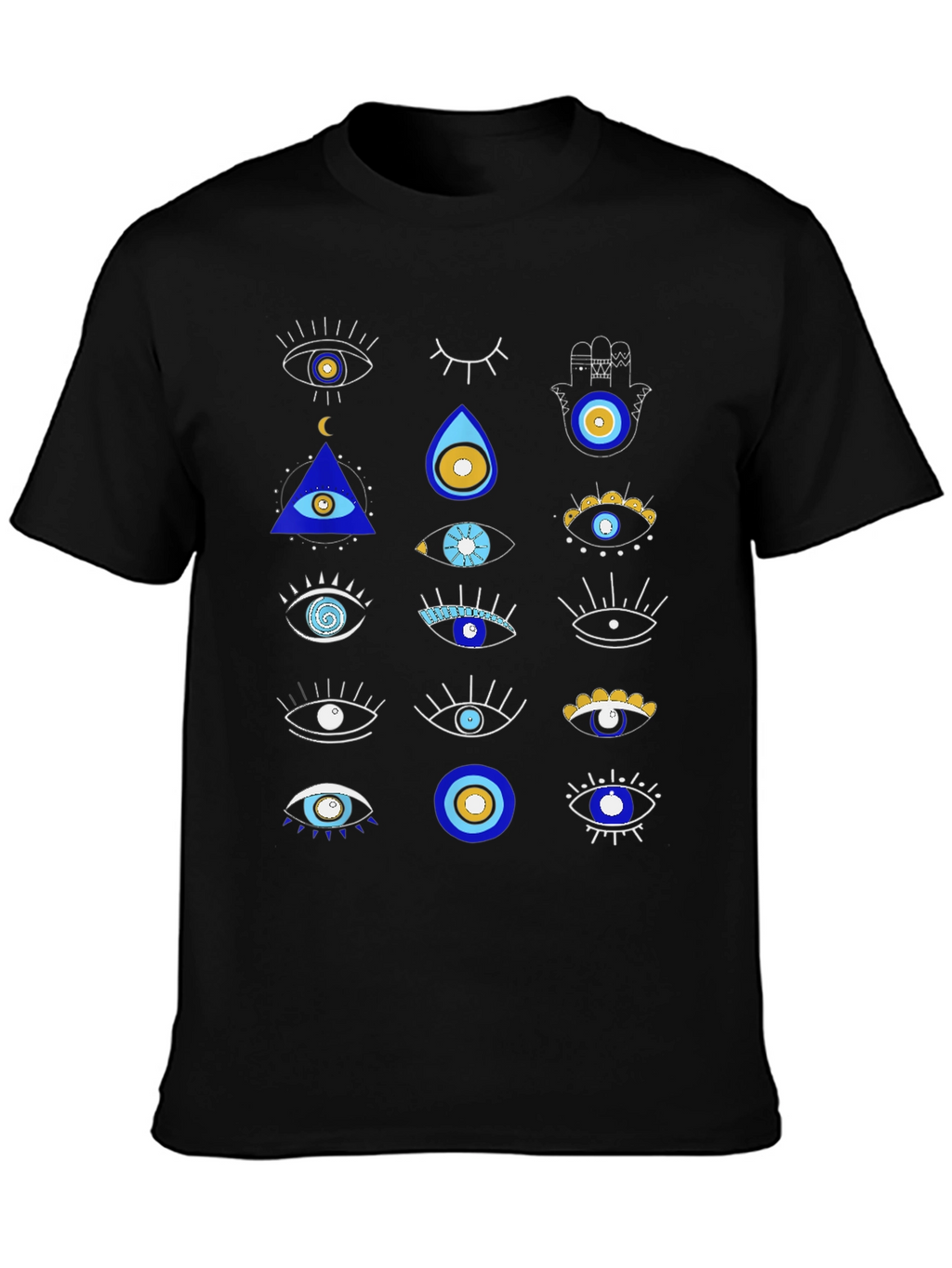 Evil Eye Graphic Tee - Unique Pattern Shirt