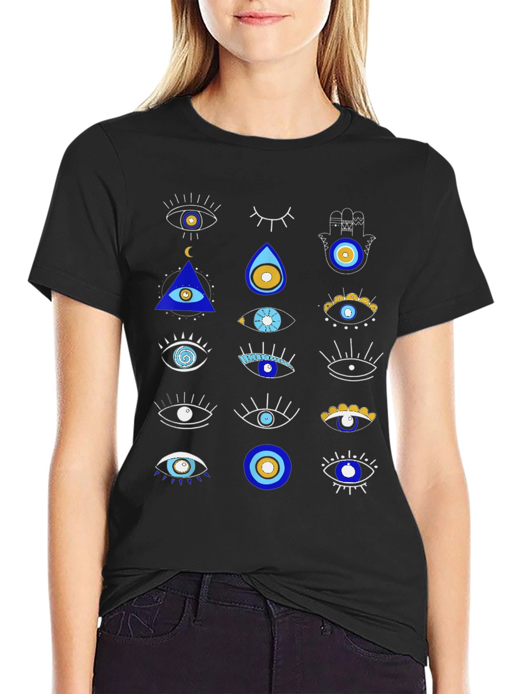 Evil Eye Graphic Tee - Unique Pattern Shirt