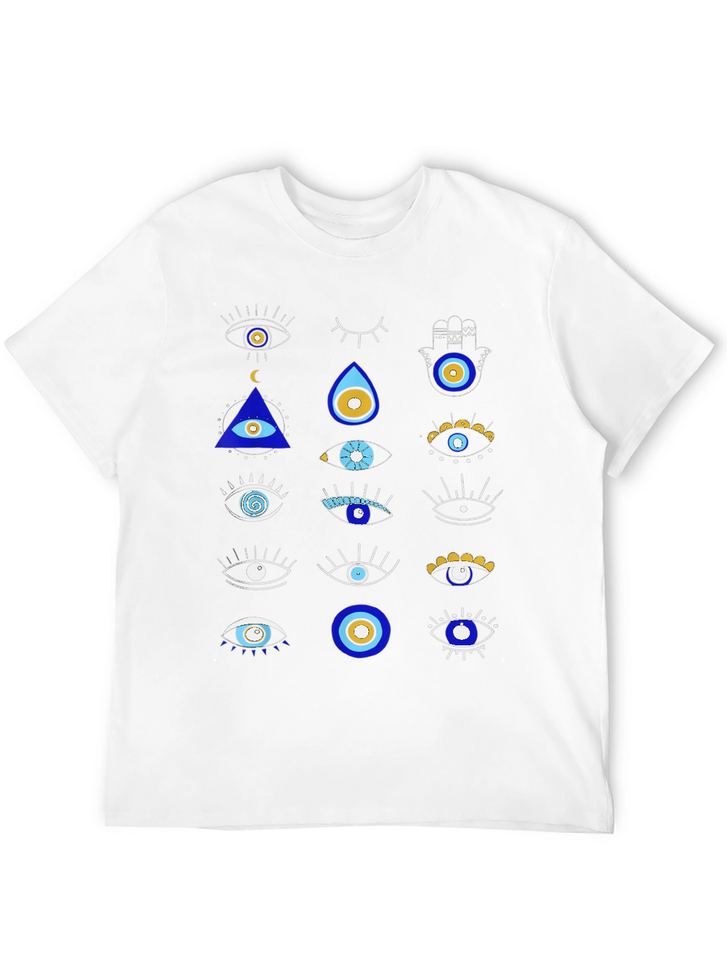 Evil Eye Graphic Tee - Unique Pattern Shirt