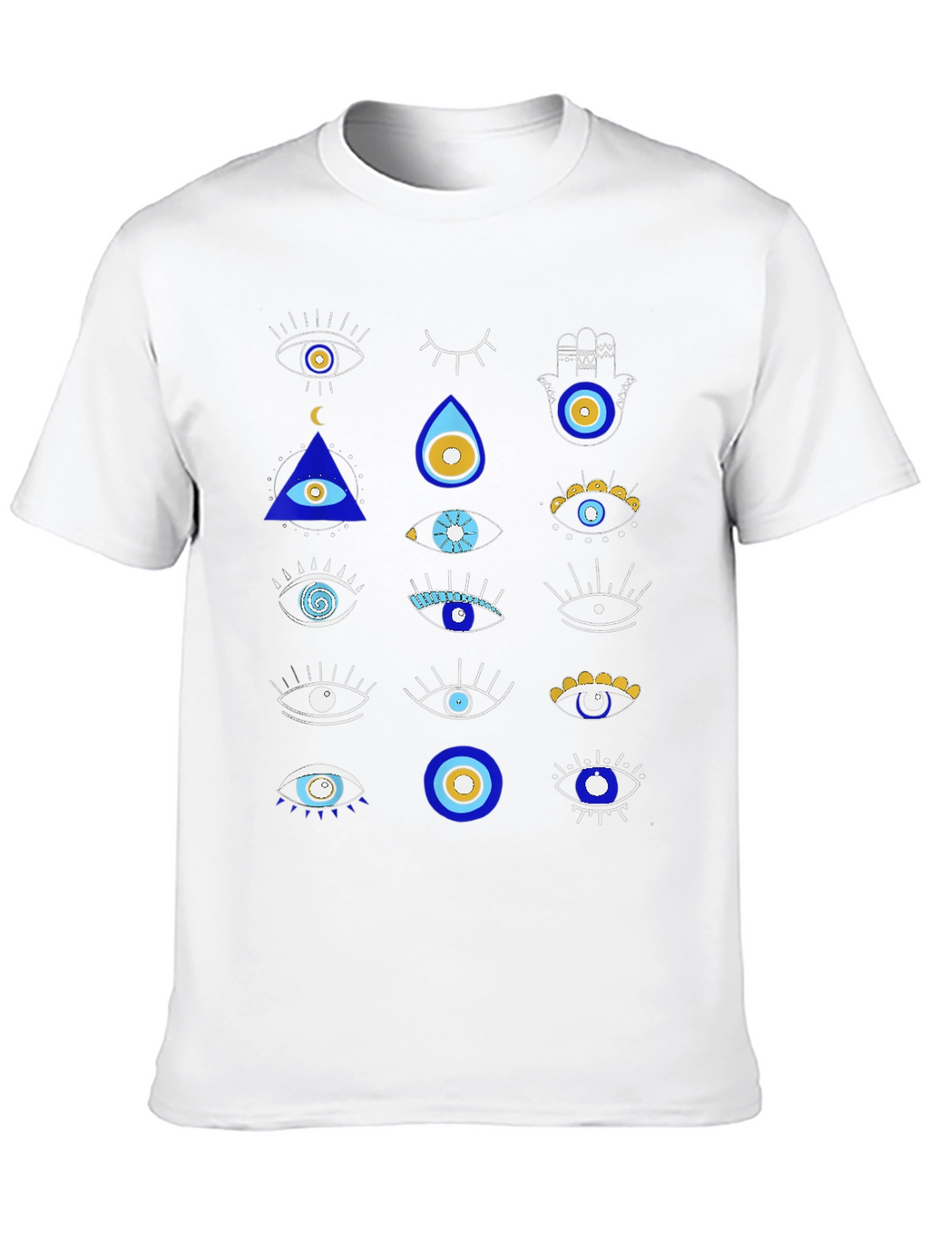 Evil Eye Graphic Tee - Unique Pattern Shirt