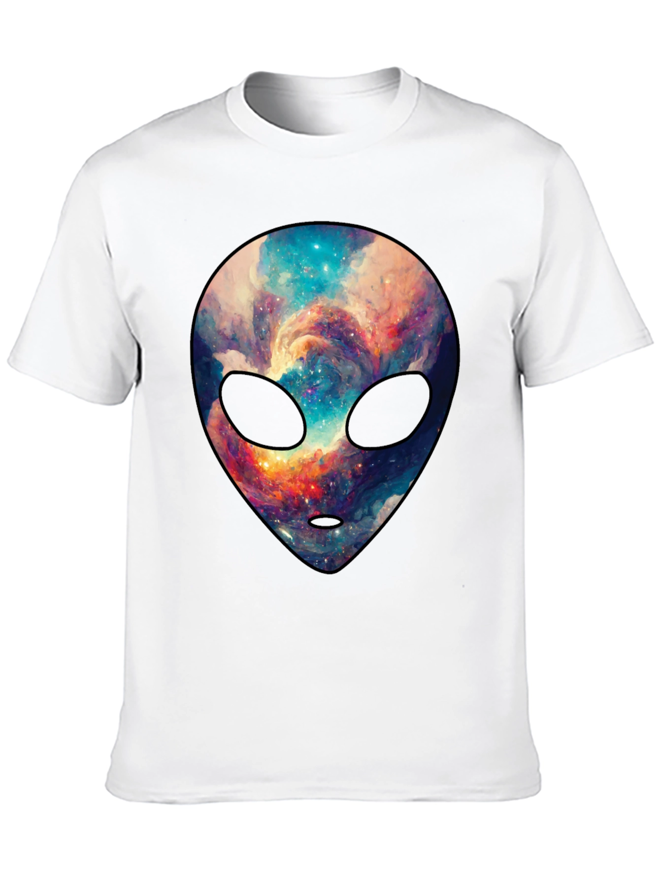 Cosmic Alien Graphic Tee - Trendy Mens Black T-Shirt
