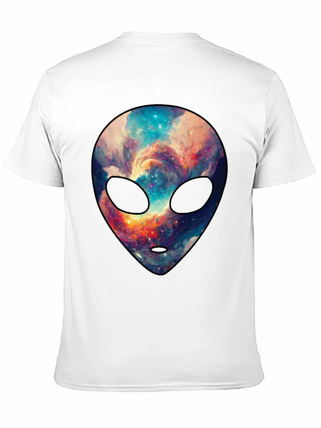 Cosmic Alien Graphic Tee - Trendy Mens Black T-Shirt