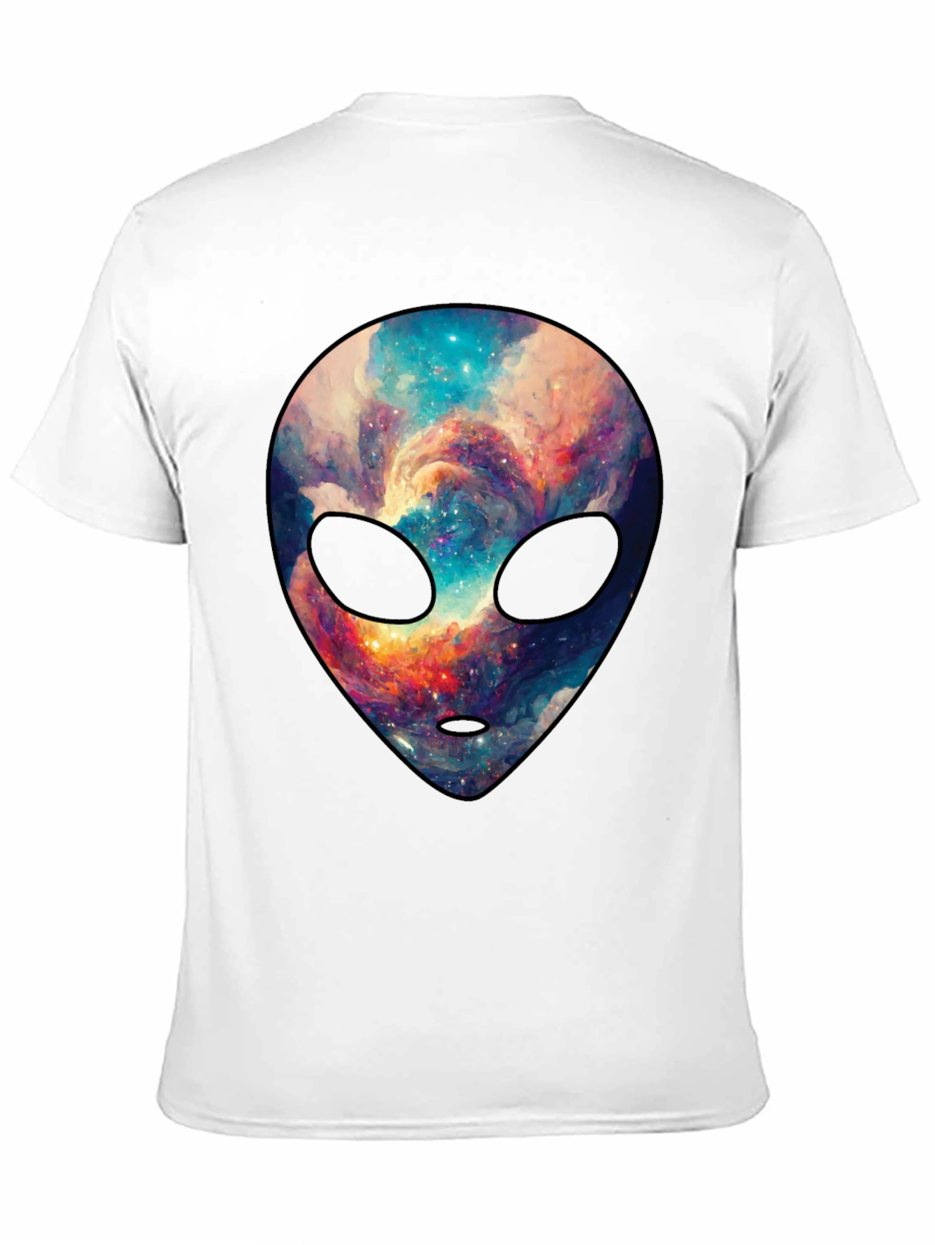 Cosmic Alien Graphic Tee - Trendy Mens Black T-Shirt