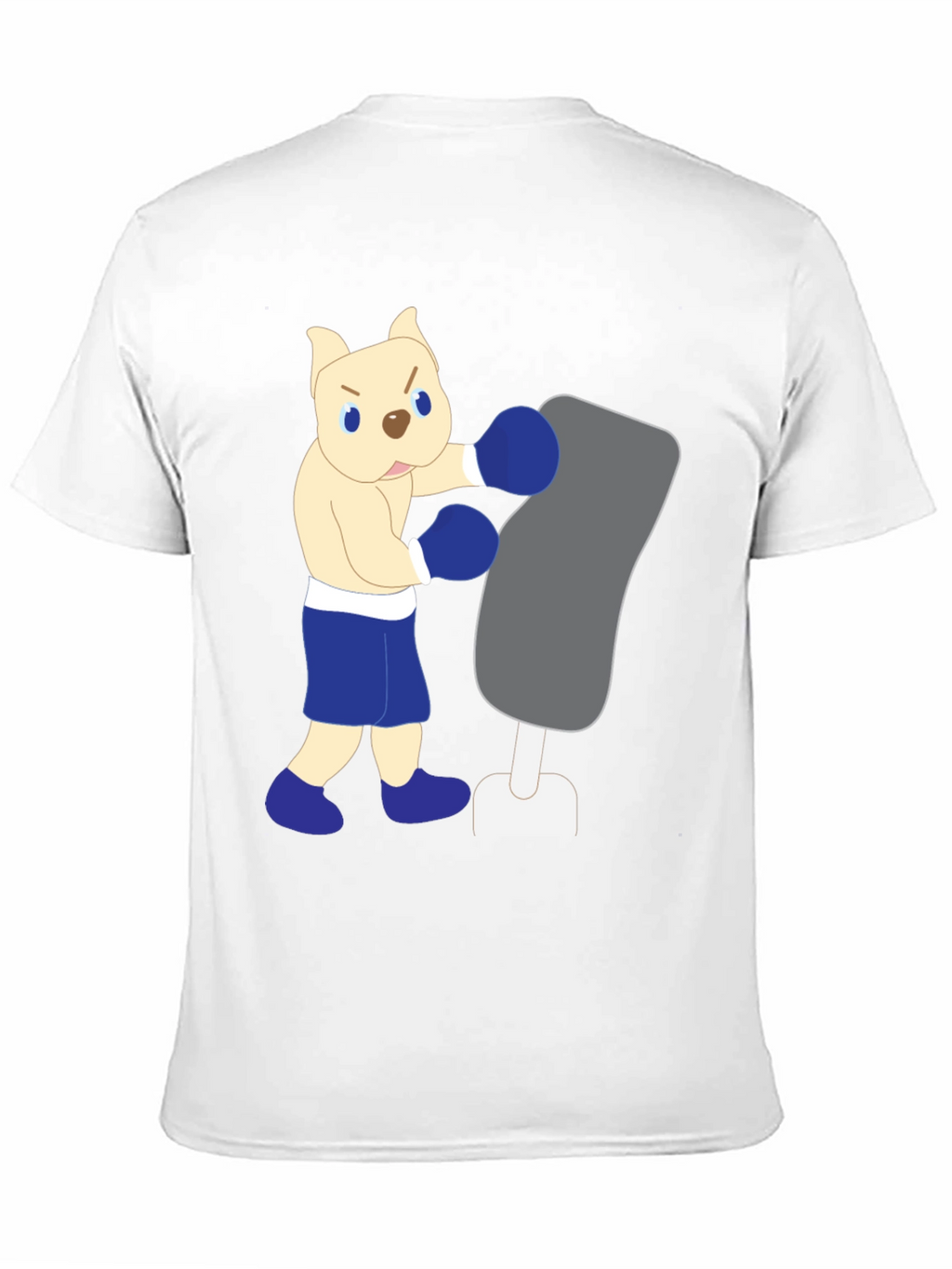 Cartoon Boxer Dog Punching Bag Graphic Tee