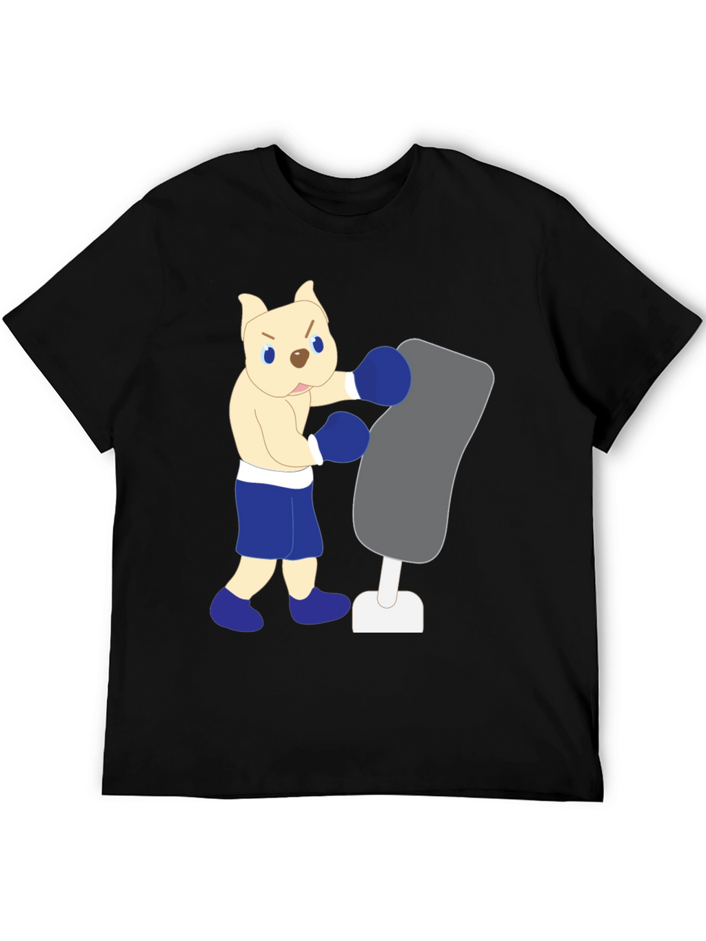 Cartoon Boxer Dog Punching Bag Graphic Tee