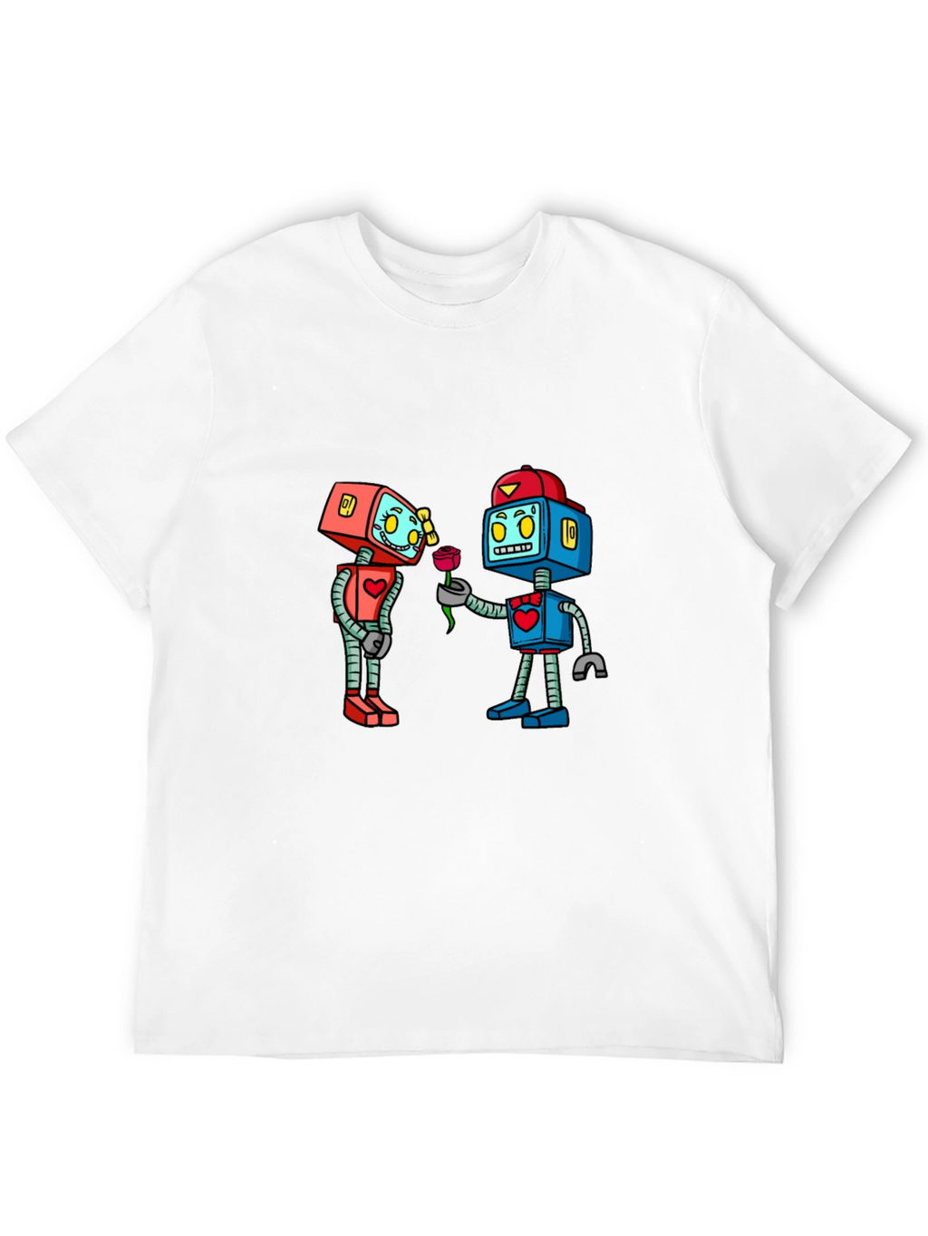 Robotic Love Black Graphic T-Shirt