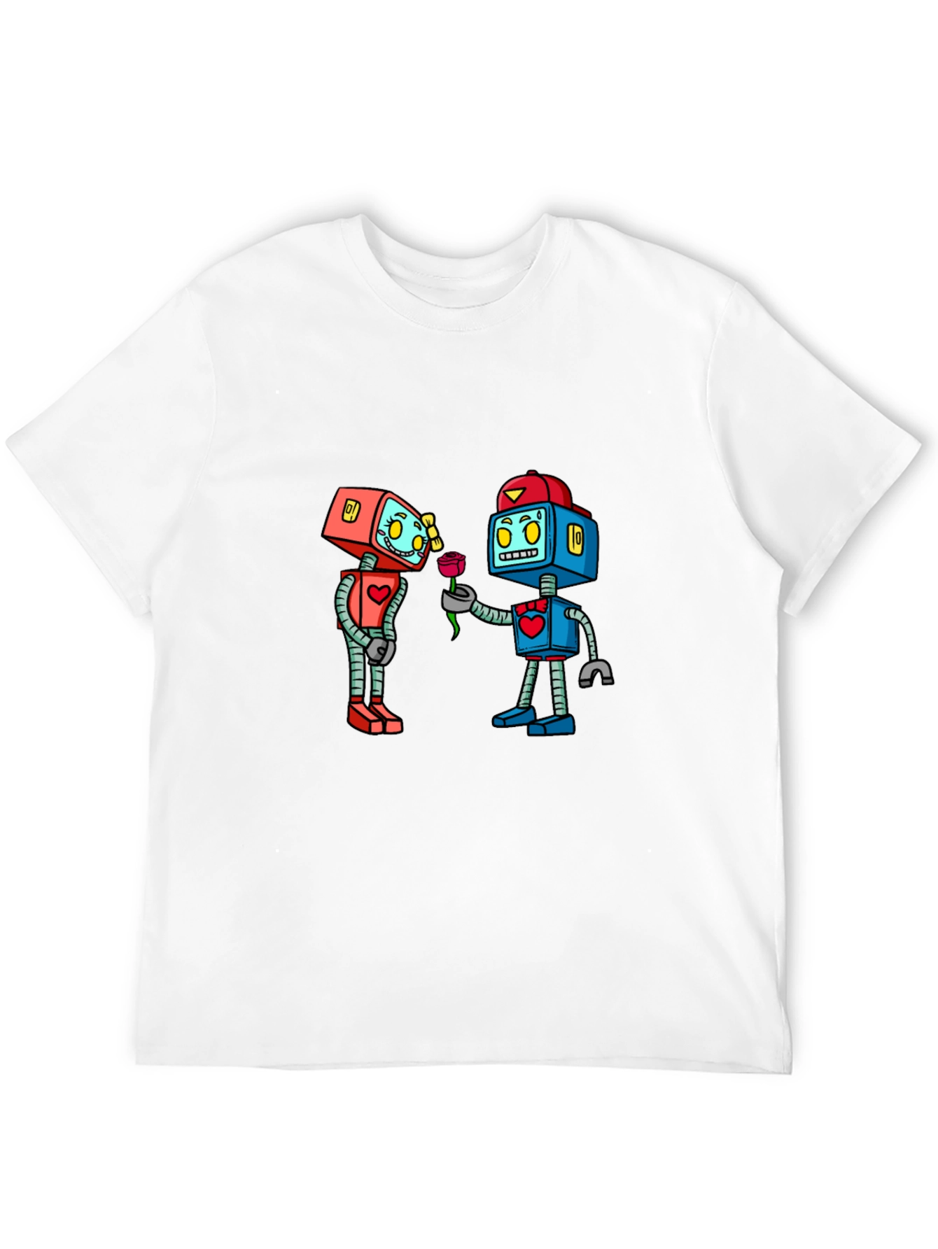 Robotic Love Black Graphic T-Shirt