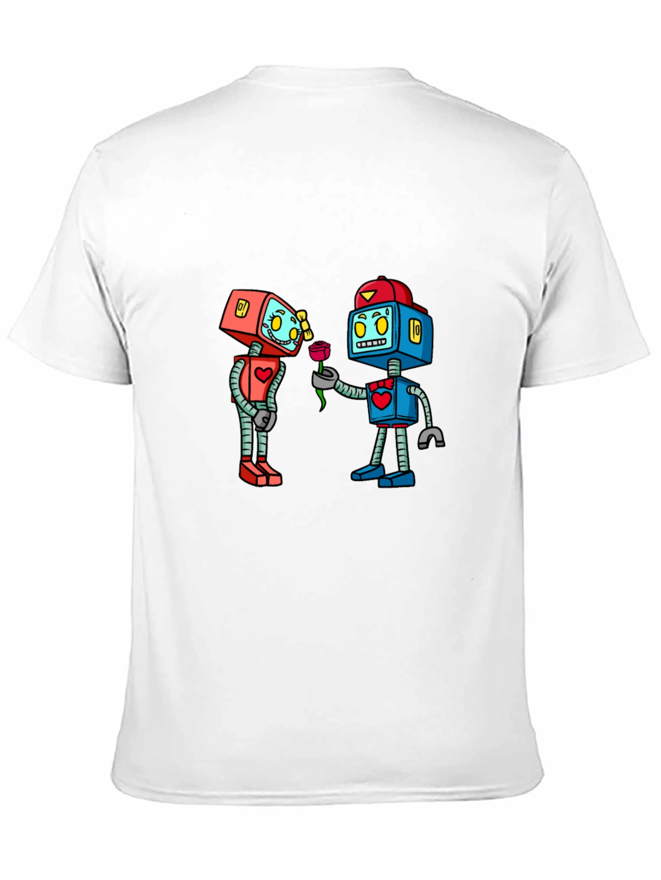 Robotic Love Black Graphic T-Shirt