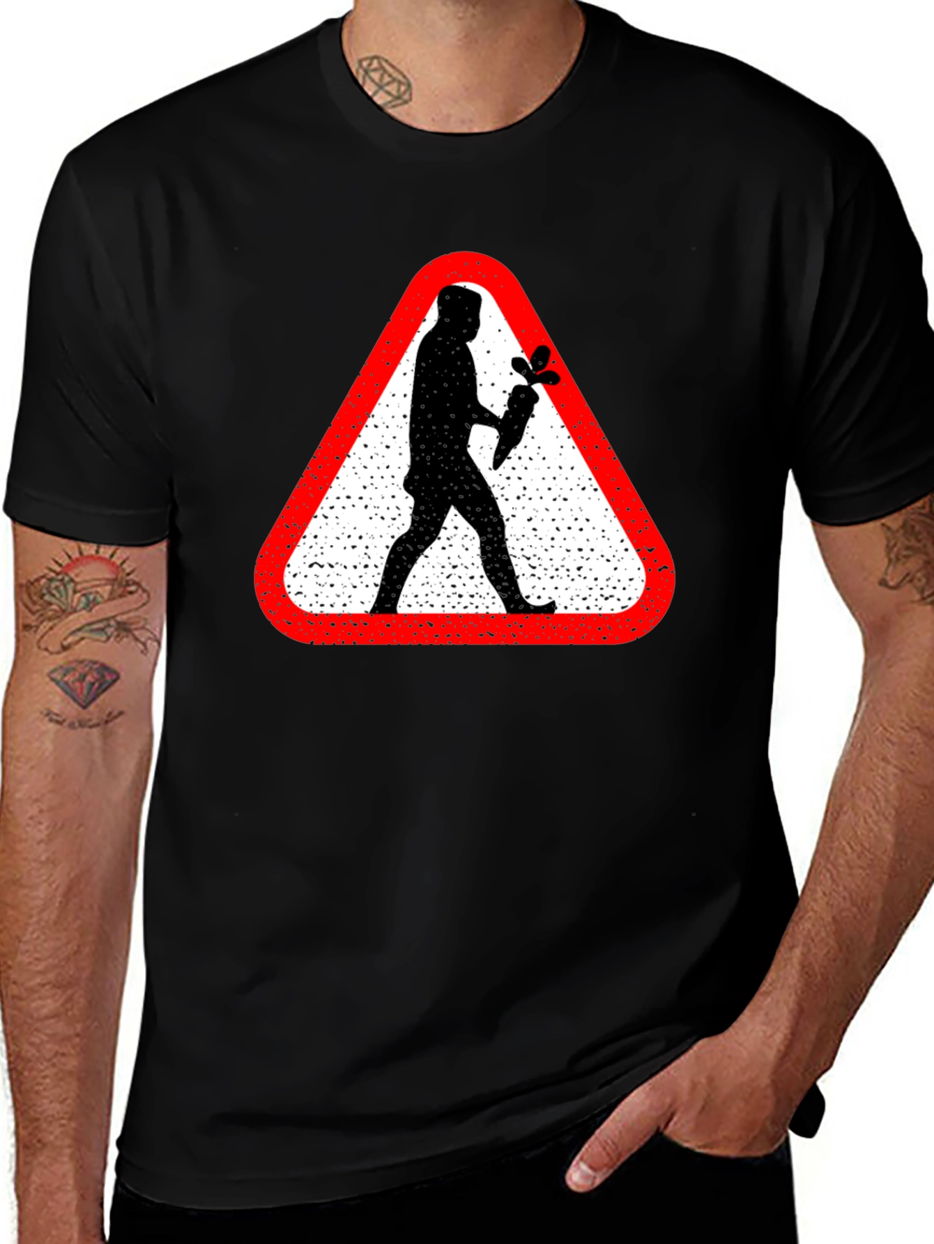 Warning: Caveman Crossing T-Shirt
